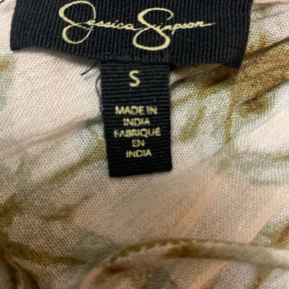 Jessica Simpson peach, olive L/S blouse, size S.. - Picture 2 of 5